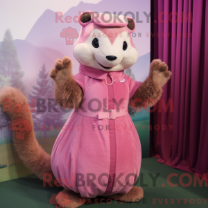 Mascot character of a Pink...