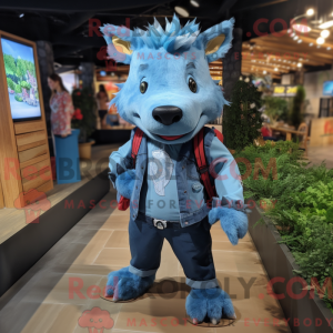 Mascot character of a Blue...