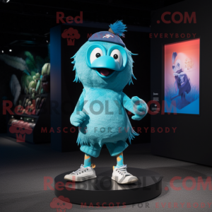 Mascot character of a Cyan...