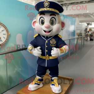Mascot character of a Navy...