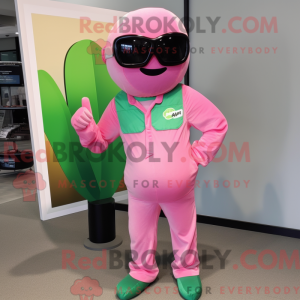 Mascot character of a Pink...