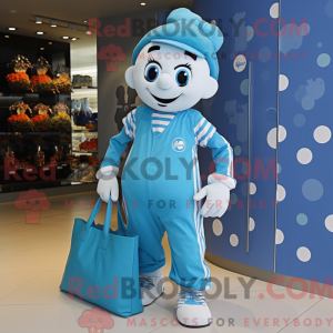 Mascot character of a Cyan...