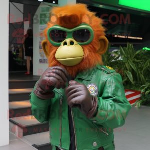 Groene orang-oetan mascotte...