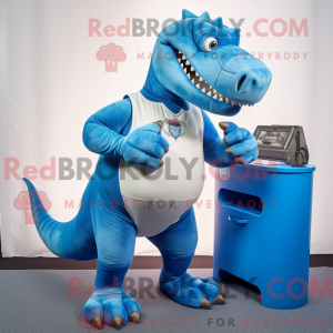 Maskottchen eines blauen...