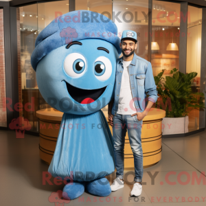 Mascot character of a Blue...