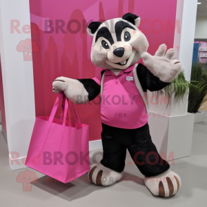 Pink Badger mascotte...