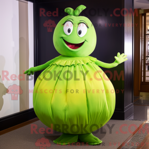 Postava maskota Lime Green...