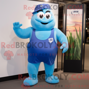 Mascot character of a Blue...