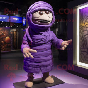 Paarse mummie mascotte...