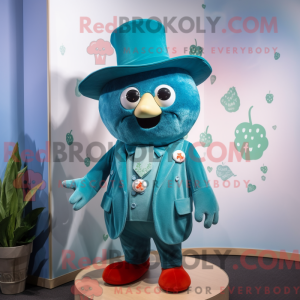 Mascot character of a Teal...