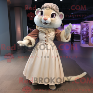 Mascot character of a Beige...