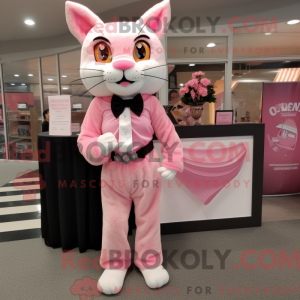 Mascot character of a Pink...