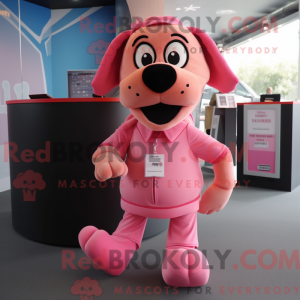 Mascot character of a Pink...