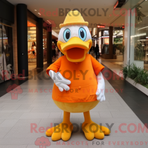 Maskotkarakter af en orange...