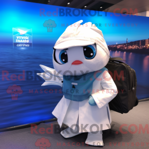 Maskot karakter af en hvid...