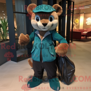 Mascot character of a Teal...