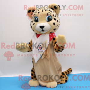 Mascot character of a Beige...
