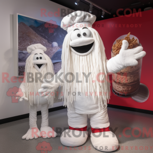 Mascot character of a White...