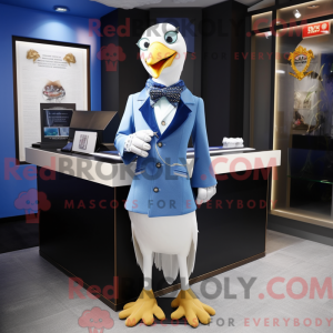 Mascot character of a Blue...