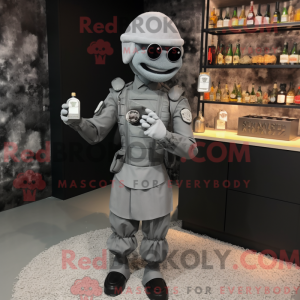 Mascot character of a Gray...