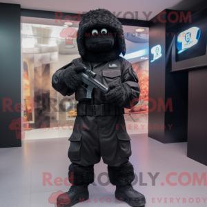 Mascot character of a Black...