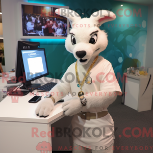 Mascot character of a White...