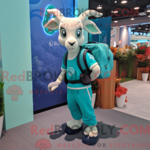 Mascot character of a Teal...