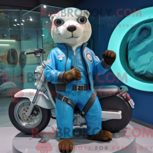 Mascot character of a Cyan...