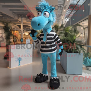 Mascot character of a Cyan...