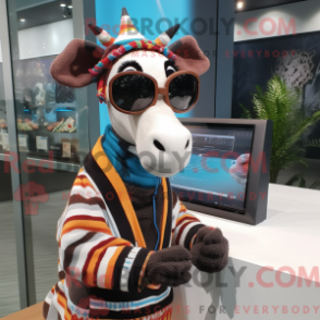 Fantasia de mascote de Okapi com suéter e óculos - Mascotes Okapi - REBROKO_381912 - RedBrokoly.com