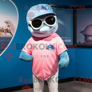 Maskottchen eines rosa...