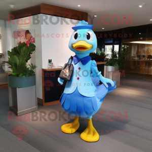 Blue Duck mascotte kostuum...