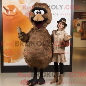 Mascot character of a Brown...