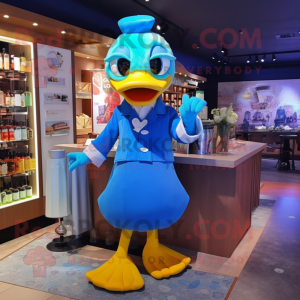 Blue Duck mascotte kostuum...