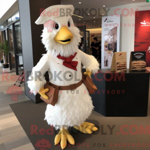 Maskot karakter af en hvid...