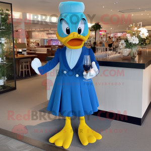 Blue Duck maskot kostym...