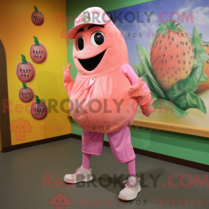 Maskottchenfigur eines Pink...
