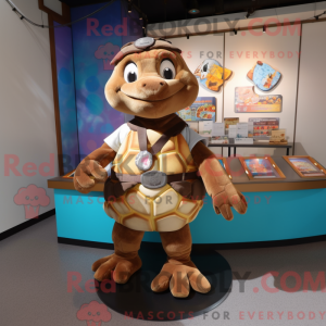Mascot character of a Brown...