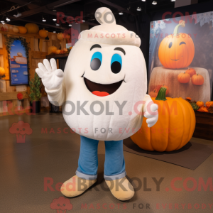 Maskot karakter af et hvidt...