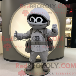 Mascot character of a Gray...