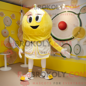 Maskotkarakter av en beżowy...