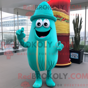 Mascot character of a Cyan...