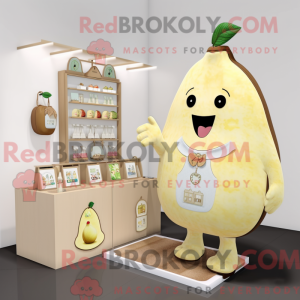 Mascot character of a Beige...