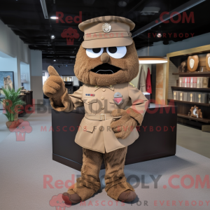 Mascot character of a Brown...