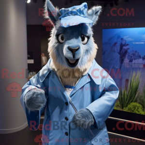 Maskottchen eines blauen...
