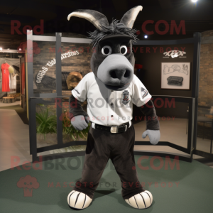 Black Donkey maskot kostym...