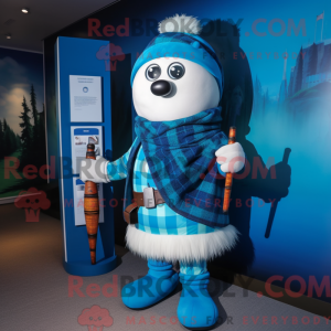 Mascot character of a Blue...