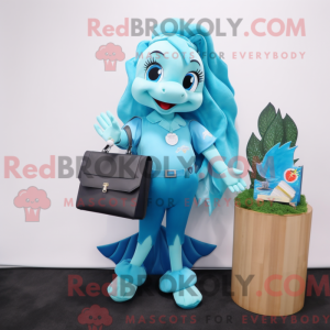 Mascot character of a Cyan...