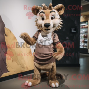 Mascot character of a Brown...