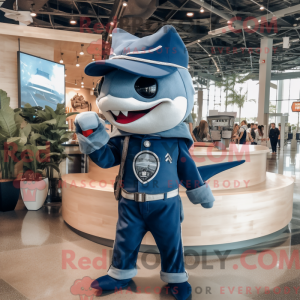Mascot character of a Navy...